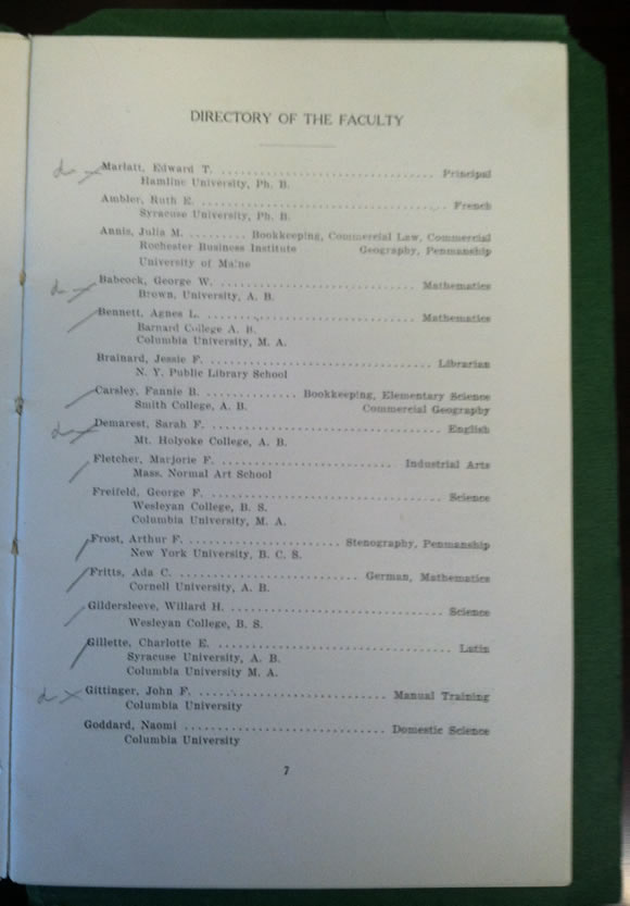 1918 HHS Yearbook Directory of Faculty (46)